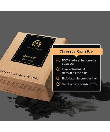 The Man Company Charcoal Soap (125 gm) - 100% Natural Blackhead Remover | International Shipping Available - Buy Online on GoSupps.com