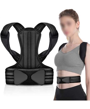 Buy Adjustable Posture Corrector & Back Brace for Adults & Kids - Spinal Support Neck & Clavicle Trainer - Improve Hunching & Bad Posture (Large Black - Buy Online on GoSupps.com