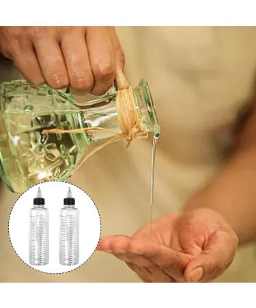 Tabanzhe 2 Pieces 250ml Applicator Bottle - Dust-proof Leak-proof Plastic Squeeze Bottle with Scale Mark Essential Oil Application Universal in Hair Dye (Transparent) - Buy Online on GoSupps.com