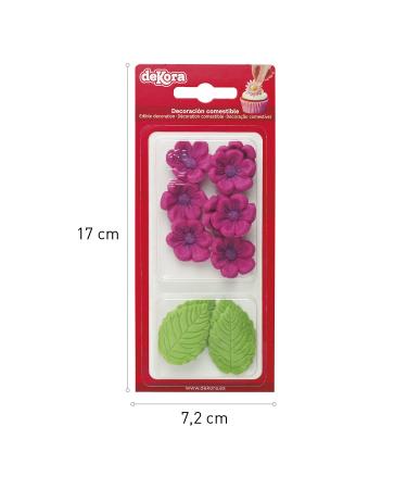 Buy Decorative Magic24 Edible Flowers for Cakes - 8 Pieces 4 Colors Vegetarian Sugar Flowers & Leaves - Buy Online on GoSupps.com