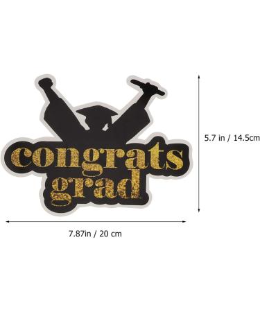 jojofuny 39 Pcs Insert Card Grad Cupcake Toppers Cake Decoration Party Supplies Grad Party Cupcake Toppers Graduation Cap Graduation Fruit Pick Decorative Topper Set The Paper Toothpick Blackx3pcs 20X14.5X0.1CMx3pcs - Buy Online on GoSupps.com