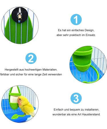 Bird Food Column Fit Container - Hanging Bird Feed Toy & Cage Accessory for Fruits Vegetables & More - Home Bird Supplies (Green) - Buy Online on GoSupps.com