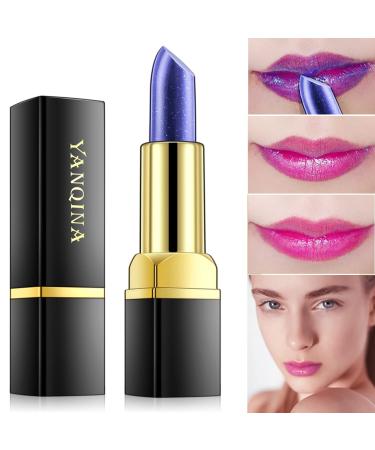 MEICOLY Blue Shimmer Color Changing Lipstick - Long Lasting Nutritious Lip Balm - Moisturizing Lip Care for Women - Buy Online on GoSupps.com