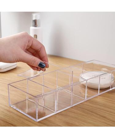 Koomuao Makeup Organizer Plastic Cosmetic Storage Palette with 8 Transparent Compartments for Eyeshadow Contour and Blush Holder for Vanity Countertop and Bathroom - Buy Online on GoSupps.com