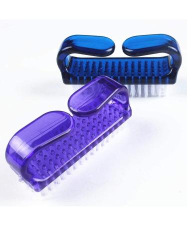 Handle Grip Nail Brush Nail Hand Fingernail Scrubbing Cleaning Brush For Toes Nails Cleaner Pedicure Brushescolor:PurpleUseful and Professional - Buy Online on GoSupps.com