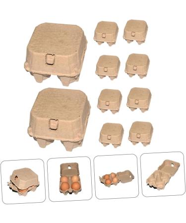 Zerodeko Boxes 10pcs Kraft Paper Pulp Egg Tray Egg Carton Packing Box Household Cartons - Buy Online on GoSupps.com