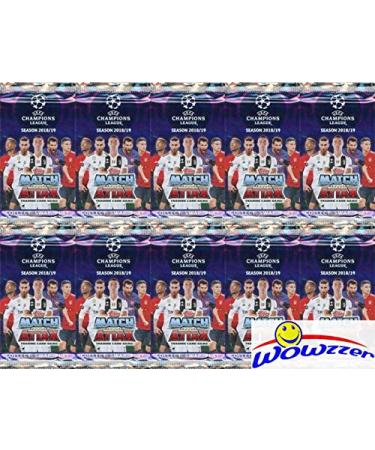 2018/2019 Topps Match Attax Champions League Soccer Collection of (10) Factory Sealed Foil Packs with 60 Cards! Look for Top Stars including Ronaldo, Lionel Messi, Neymar, Harry Kane & More! WOWZZER!