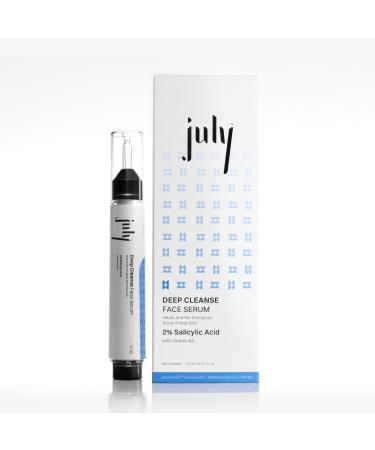 July Deep Cleanse Face Serum Acne Serum For Open Pores & Blackhead Removal Heal Acne-Prone Skin Innovative SpringDew Technology For Women and Men 15ml