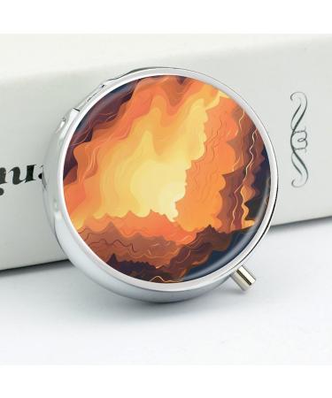 Portable 3 Compartment Pill Box | Sunset Travel Pill Organizer for Purse & Pocket - Buy Online on GoSupps.com