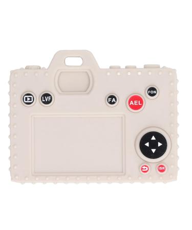 Baby Camera Shape Teether Toy - Dishwasher Safe Silicone Teether for Sensory Development (Beige) - Perfect for International Shipping - Buy Online on GoSupps.com