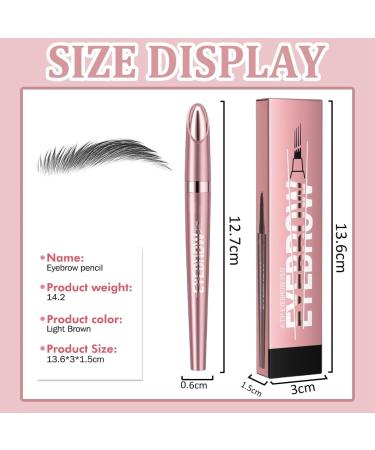 VoH Trade 3D Waterproof Eyebrow Pen Magic Eyebrow Pen Water Resistant Precise 4 Point Eyebrow Pencil Durable Natural Provides Natural Looking Black - Buy Online on GoSupps.com