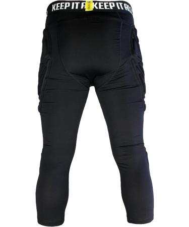 KEEPERsport Football Goalkeeper Pants 3/4 - PowerPadded L Black | Premium Teamsport Textile for Optimal Performance - Buy Online on GoSupps.com