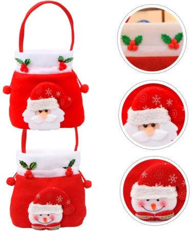 Alipis 2pcs Candy Tote Storage Bag Bags Storage Case Christmas Pouch Brushed Cloth Child Christmas Bag - Buy Online on GoSupps.com