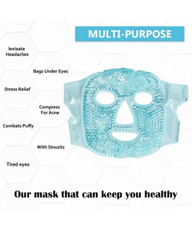 Buy Kuirunx Cooling Gel Facial & Eye Mask - Reusable Hot-Cold Compress for Dark Circles Dry Eyes & Headaches | Fast International Shipping - Buy Online on GoSupps.com