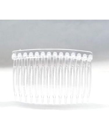 20 Transparent Side Hair Combs for French Twist & Wedding Veils - Premium Bridal Accessories - Buy Online on GoSupps.com