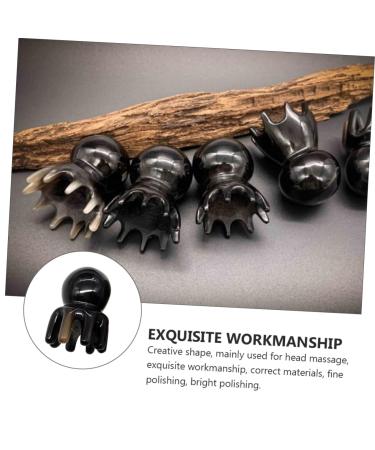 PartyKindom Handmade Yak Horn Octopus Massage Comb Tool - Natural Horn Massager for Relaxation - Buy Online on GoSupps.com