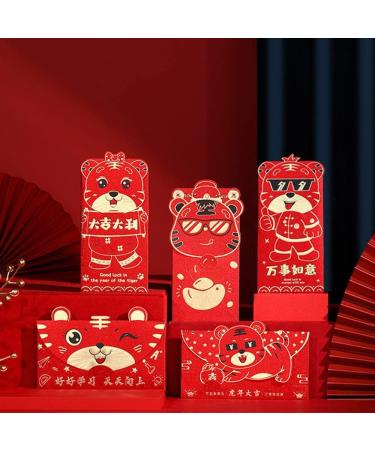 TORR 4 Pcs Chinese Red Envelopes for Lunar New Year 2022 Year of the Bao Packet Lai See for Spring Festival A - Buy Online on GoSupps.com