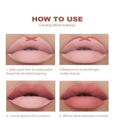 Shop Dulele High Pigmented Matte Lip Liner Set - 12 Creamy Velvet Waterproof Pencils for Daily & Special Occasions | International Shipping Available - Buy Online on GoSupps.com