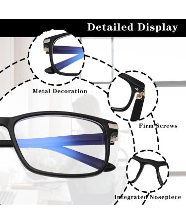 Vecien Blue Light Filter Glasses - Anti UV400 Computer & Gaming Glasses for Men & Women - Reflective Black/Brown Tortoise Style - Buy Online on GoSupps.com