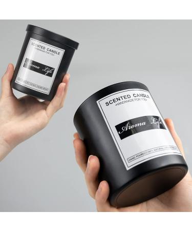 10oz 8 Pack Thickened Glass Candle Jars with Metal Lids - Matte Black - Buy Online on GoSupps.com