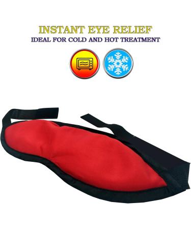 Microwavable Eye Mask Reusable Thermal Eye Compress Pad Hot Cold Treatment Natural Flaxseed Filling Relief from Dry Eyes Migraines Soothes Hangover - Buy Online on GoSupps.com