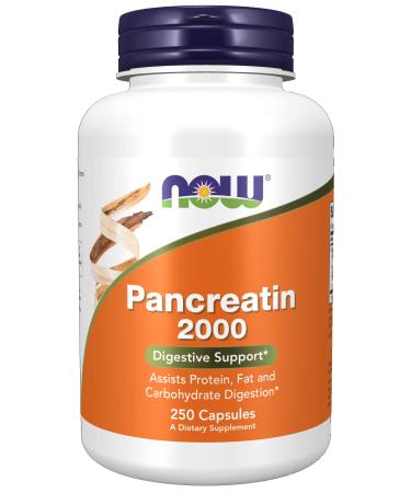 Now Foods Pancreatin 10X - 200 mg 250 Capsules