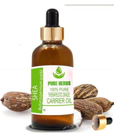 Pure Herbs Shea Oil 30ml - 100% Natural Therapeutic Grade Carrier Oil with Dropper - International Shipping - Buy Online on GoSupps.com