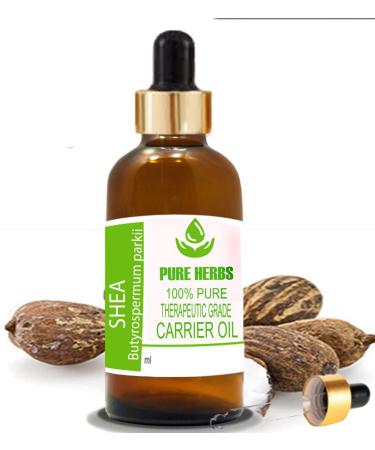 Pure Herbs Shea Oil (Butyrosprmum Parkii) Pure & Natural Therapeutic Grade Carrier Oils with Dropper (50 ml)