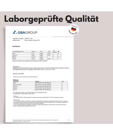 Supplement Hub Coenzyme Q10 capsules in high doses 130 capsules 200 mg per capsule vegan from fermentation CoQ10 produced in Germany - Buy Online on GoSupps.com