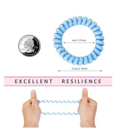 UPSCOOL Spiral Hair Ties - 20Pcs Multi Color | Coil Phone Cord Hair Coils - Buy Online on GoSupps.com