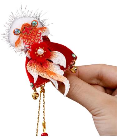 AJOIDR Festive Embroidered Hair Clip Sweet Girls Cute Hair Barrettes Clip Headwear Pompoms Accessories for Women Girls - Buy Online on GoSupps.com