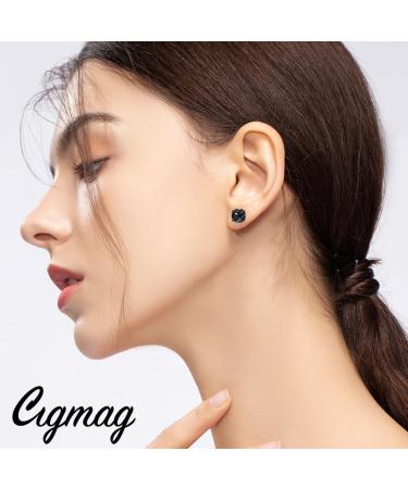 Magnetic Earrings for Women - Acupressure Ultra Strength Non-Piercing Diamond Magnet Set with Gift Box (5 Pairs - Buy Online on GoSupps.com