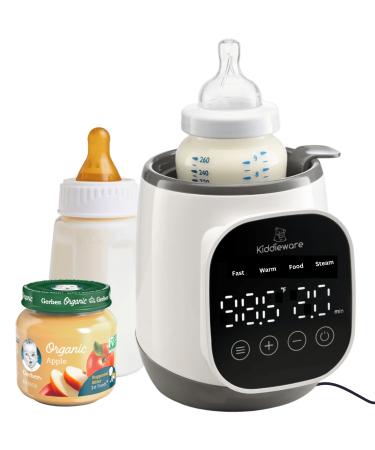 Plug-in Baby Bottle Warmer for Breastmilk - 5-in-1 Feeding Bottle Warmers for All Bottles  Food Jars  and Breastmilk Bags - Smart Accurate Temperature Control  Automatic Shut-Off Milk Warmer for Baby Black Touch Panel