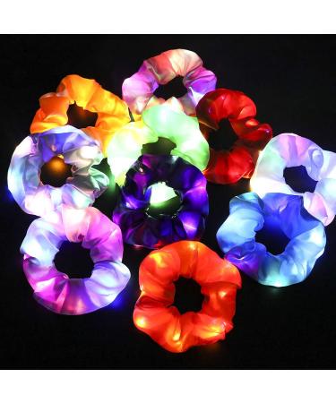 8 PCS LED Light Hair Scrunchies | Multiple Light Modes for Party, Birthday, Christmas | LED Hair Ties Hair Accessories - Buy Online on GoSupps.com