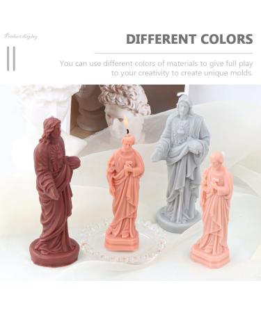 NUOBESTY 5pcs DIY Mold for Candle Votive Candles Scented DIY Supplies Jesus Craft Mold Molds for Candle Making Flower Stickers Jesus Candle Molds Hand Mold White Suite 3D Soap Silica Gel Whitex5pcs 13.5x5cmx5pcs - Buy Online on GoSupps.com