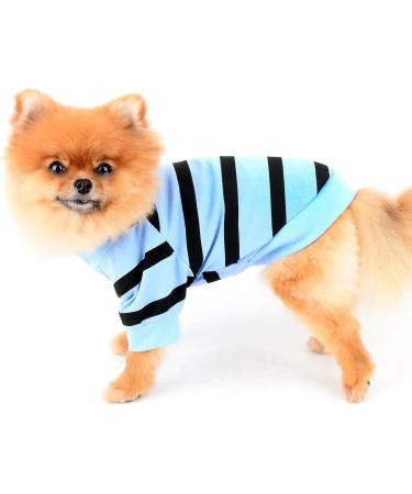 Buy Paidful Striped Dog Shirt for Small & Medium Dogs | Breathable Summer Tank Tops with Heart | Pet Clothing for Chihuahua Yorkie & Puppies (Blue L) - Buy Online on GoSupps.com