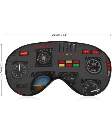 Airplane Instrument Panel Sleep Mask - Adjustable Blindfold for Men and Women - Blocks Light for Travel, Napping, and Sleeping - Buy Online on GoSupps.com