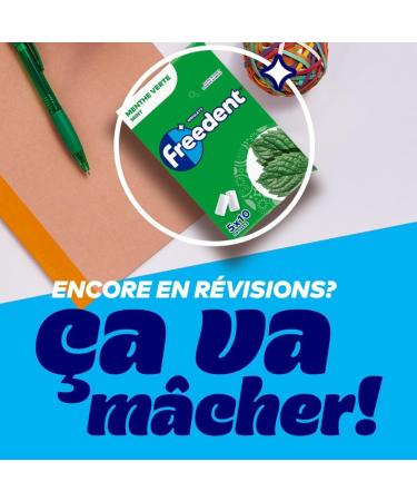 FREEDENT - Chewing Gum Sans Sucre - Go t Menthe Verte - 5 Paquets de 10 Drag es - 70g Blanc 5 Pack (70 g) - Buy Online on GoSupps.com