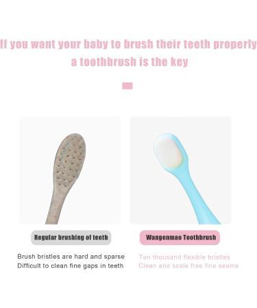 Fainca 4-Piece Soft Baby Toothbrush Set | Nano Toothbrush for Kids 3-12 | Gentle on Sensitive Gums | Yellow Pink Purple Blue - Buy Online on GoSupps.com