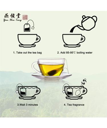 Yan Hou Tang Organic Jasmine Green Tea Bags 50 Count - Sugar Free, Detox, Digestion, Stress Relief - SGS FDA Verified - Flower Flavor Taste - Pack of 1 - Buy Online on GoSupps.com
