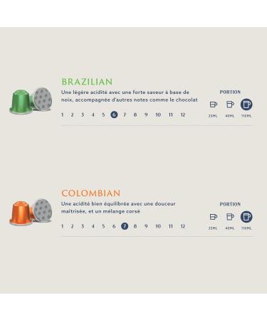 by Amazon Nespresso Compatible Brazilian Coffee Brazilian Medium Roast 100 Aluminum Capsules 10 Count (Pack of 10) - Rainforest Alliance Certified - Buy Online on GoSupps.com