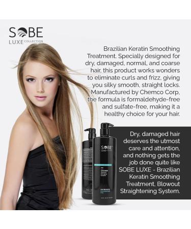 SOBE LUXE Brazilian Keratin Smoothing Treatment | Formaldehyde Free Blowout System for Dry & Damaged Hair - 32 Oz - Buy Online on GoSupps.com