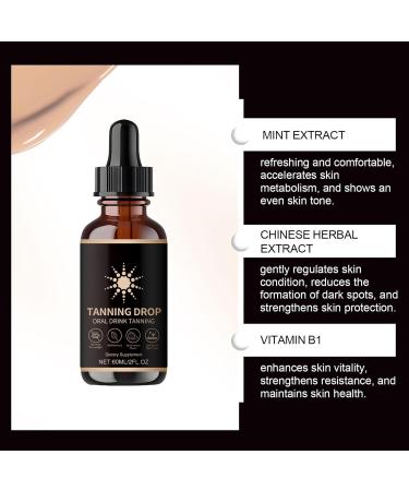 Sunless Self Tanning Drops Gradual Tan Moisturizing Lotion 60ml Lasting Concealer for Any Skin Type No Scratch Effect for Weddings Beach Summer Outdoor - Buy Online on GoSupps.com