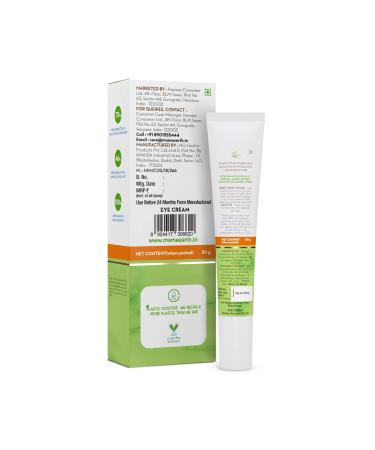 MAMAEARTH Vitamin C Daily Glow Under Eye Cream | Reduces Dark Circles Puffiness Bags & Wrinkles | Soothes Tired Eyes | Firms Under Eye Skin | 0.71 Oz/20 g - Buy Online on GoSupps.com