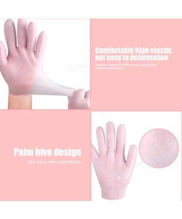 Silicone Gloves Moisturizing Gloves Overnight 2 Pairs Non-slip Palm Elastic Lotion Gloves Size Waterproof Gloves for Dry Hands Chapped Skin - Buy Online on GoSupps.com