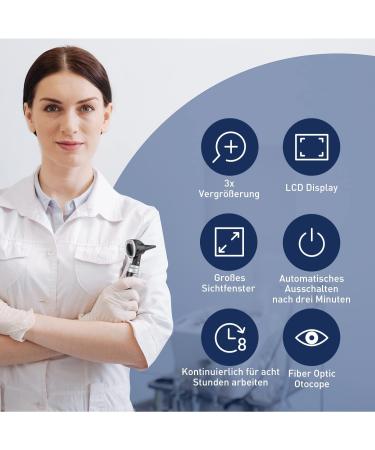 Scian New Otoscope with Light - Professional Diagnostic Device for Adults Kids & Pets | 3x Magnification & 4 Speculum Tips | Aterrimus - Buy Online on GoSupps.com
