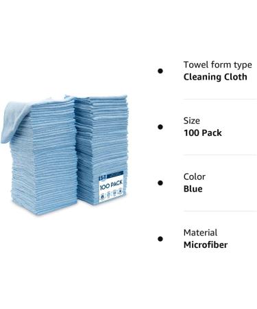 S&T INC. Microfiber Cleaning Cloth 100 Pack - Reusable, Lint Free Towels for Home and Car - Light Blue, 11.5x11.5 - Buy Online on GoSupps.com