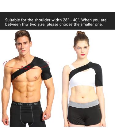 YOUTHINK Shoulder Brace Support Wrap for Arthritis Pain Relief | Unisex Black Shoulder Support - Buy Online on GoSupps.com