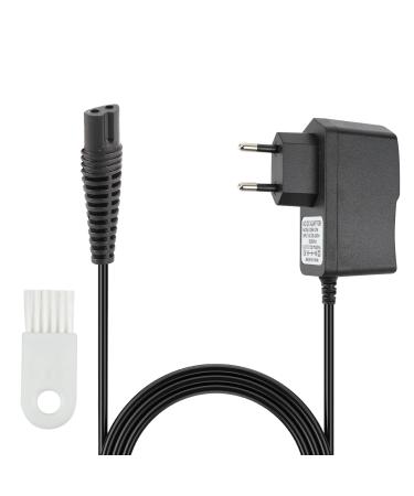 Charger adapter 12 V for Braun electric shaver series 6/7/9 series 4/5 series 1/2/3 replacement power cable multiple protection (0.4 A)