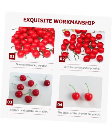 Cabilock 250 Pcs False Cherry Kids Toys Home Decor Fake Fruit Simulated Cherry Decor Fake Cherry Photo Prop for Decor Cherry Desktop Adornment Cherry Ornament Household Child Cherries Foam Redx5pcs 3x3cmx5pcs - Buy Online on GoSupps.com